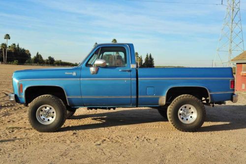 1978 chevy k10 silverado fleetside shortbed 4wd 400/350 pw ac lifted tilt ps pdb