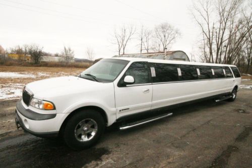 1998 lincoln navigator limo 200&#034; limousine 20 passenger suv coach low reserve