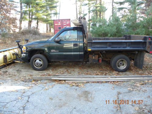 2003 gmc sierra dump body with 9 ft  all hydraulic plow