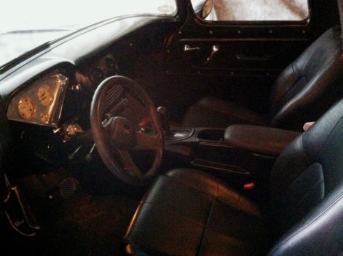 Flat black 1957 Chevy Pickup, Stepside, image 3