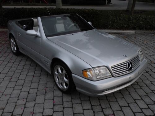 02 sl500 silver arrow convertible bose voice command heated leather seats
