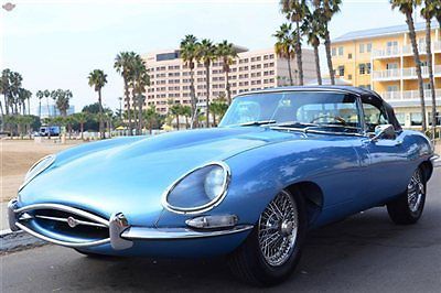 &#039;66 e type series i roadster, silver blue, superb example, big service recently