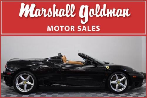 2003 ferrari 360 spider black/tan f1, shields fresh service only 2800 miles