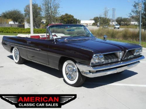 No reserve 61 catalina convertible burgandy auto excellent driver bid to win! fl