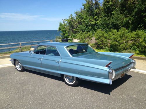 1962 cadillac sedan deville 4 window newport blue