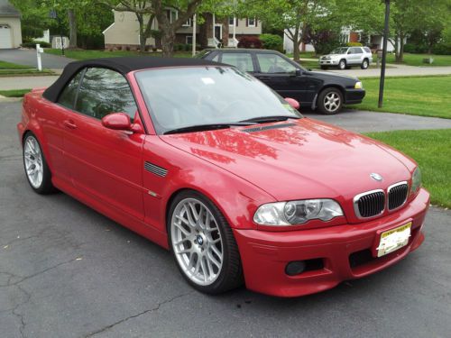 2002 bmw imola red m3 convertible  original owner 6 speed