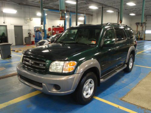 2001 toyota sequoia sr5 4.7 v8 awd 4wd 7pass 3rd row leather sunroof low miles