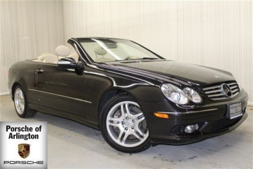 2004 mercedes-benz clk500 convertible low miles clean leather heated seats xenon