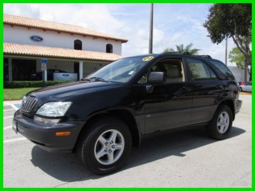 01 black 3l v6 rx-300 suv *leather &amp; wood steering wheel *cd changer *florida