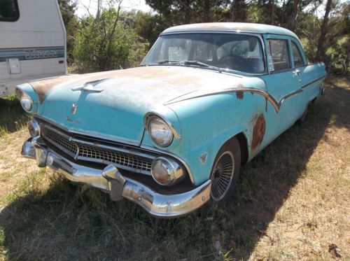 1955 ford 2 door club sedan. a true barn find! 99% complete.