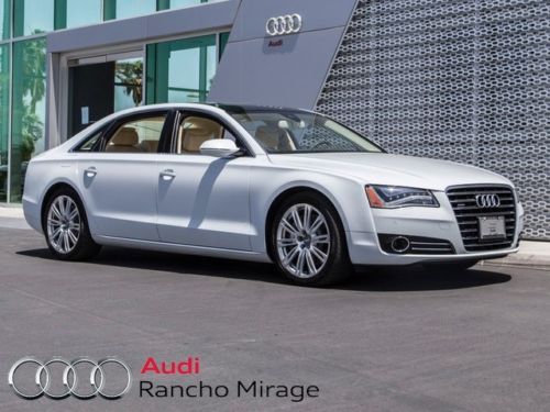 2012 audi a8l glacier white driver assist pano roof 20 wheel cold weather pack