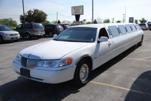 LIMO LIMOUSINE LINCOLN TOWN CAR FORD 1999 WHITE STRETCH LOW PRICE LUXURY RARE, US $9,995.00, image 3