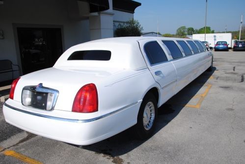 LIMO LIMOUSINE LINCOLN TOWN CAR FORD 1999 WHITE STRETCH LOW PRICE LUXURY RARE, US $9,995.00, image 5