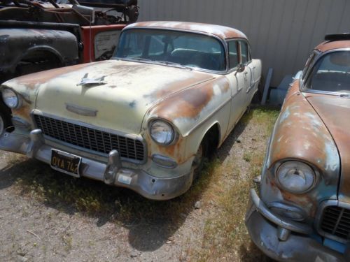 Rare - 1955 chevrolet bel air - 4 door project car - 8 cylinder - clean ca title