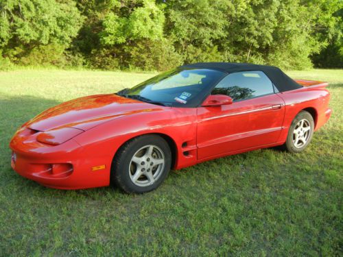 2002 red pontiac firebird convertible