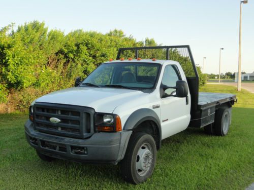 2006 ford f-450 diesel flatbed work truck low miles ready to work!!!