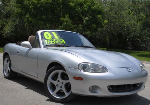 01 mazda mx-5 miata ls, 1.8l 4cul, aut trans, leather, bose, clean, no reserve.