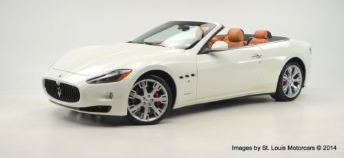 2011 maserati granturismo convertible bianco over cuoio 1-owner trade superb a1+