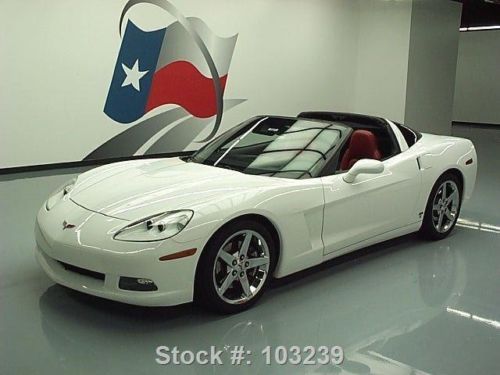 2008 chevy corvette 3lt htd red leather hud xenons 69k texas direct auto
