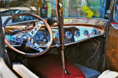 1928 model a ford custom rat rod hot chopped tudor sedan