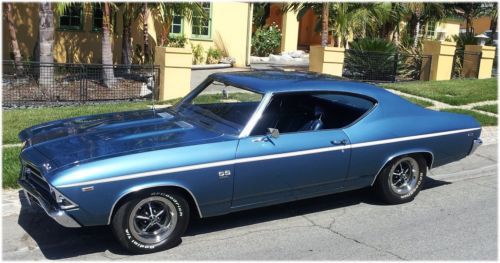 1969 chevy chevelle malibu ss 396 4-speed car dusk blue