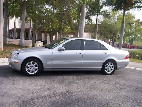 2000 mwecedes benz s500 s-class silver with navigation moonroof 76k miles fl car