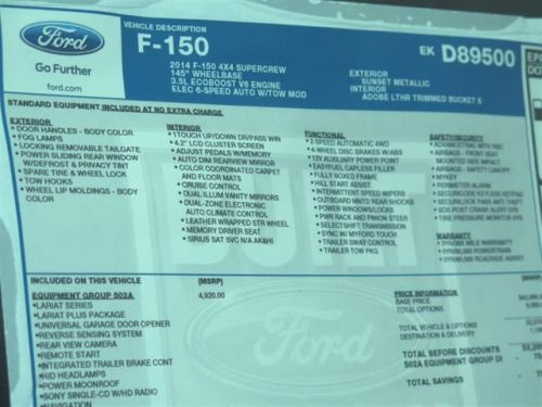 2014 Ford F150 Lariat, US $44,440.00, image 6