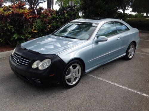 2003 clk 500 south florida car no reserve great service history leather/sr/ cd
