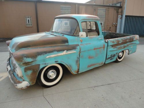 1959 3100 apache pickup hot rod ratrod lowered patina rat rod