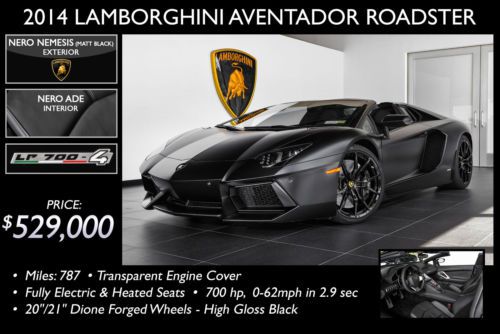 Lp700-4; one owner; nero nemesis (matt black); transparent engine cover