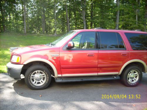 1999 red ford expedition eddie bauer 2nd owner 222,000 miles, good condition