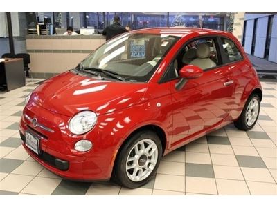 2012 fiat 500 pop manual 1 owner clean carfax smoke free pet free no reserve!