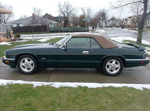 1995 xjs convertable brittish racing green /biscuit low 65k miles nice classic