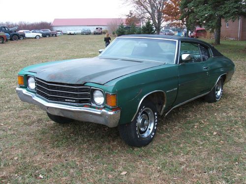 1972  chevrolet chevelle malibu 2 dr hardtop project