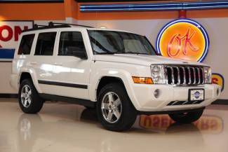 09 jeep commander white sport 1 owner texas suv 3rd row sunroof heated seats 41k