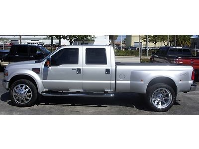 2008 f450 lariat turbo diesel dually 4x4 navigation leather sunroof custom tires