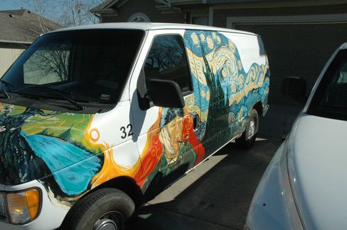 Van gogh van! 1 of a kind! 5 artists 3 days trails west art festival! cargo van