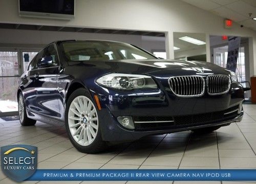 1 owner 535i rwd 4dr sedan prem &amp; premium 2 pkg nav rear camera htd seats shades