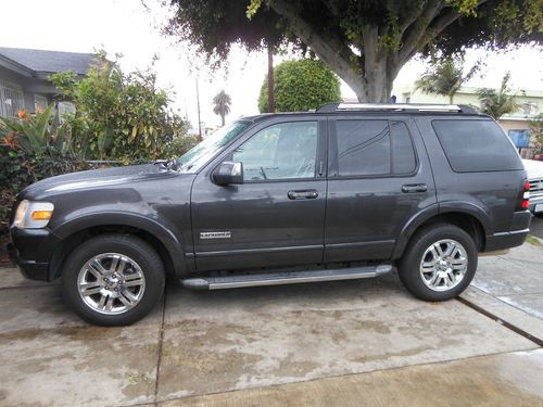 2007 ford explorer limited  v6 sunroof gps 3rd row  leather black
