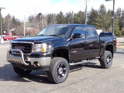 07 gmc sierra 1500 4x4 slt black max package navigation roof lifted leather
