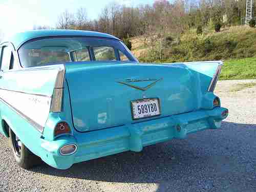 1957 chevrolet belair four door sedan, image 9