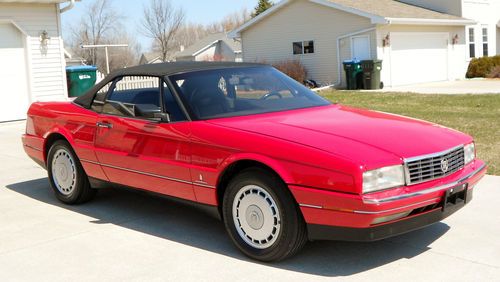 1992 cadillac allante red convertible sharp excellent look no reserve
