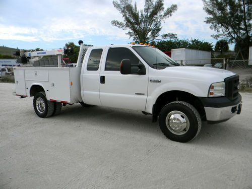 2007 ford f350 f450 diesel 4x4 mechanics utility service crane truck auto crane