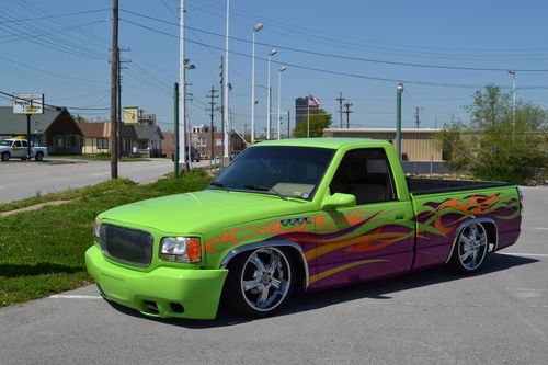 Custom 1990 chevy 1500 with airbags on all 4 wheels, loaded, ostrich seats