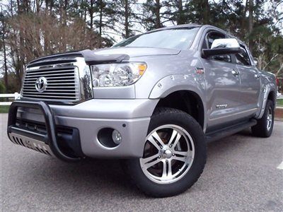 Crewmax 5.7l v8 6-spd at ltd toyota tundra 4wd truck crewmax low miles 4 dr crew