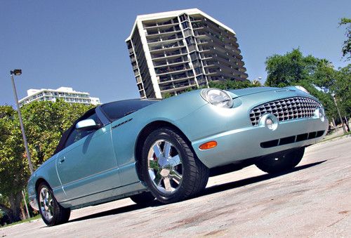 2002 ford thunderbird convertible 40 pictures  59k miles. no reserve auction!