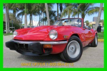 1975 triumph spitfire gt-6 convertible no reserve boot covers straight 6 rare