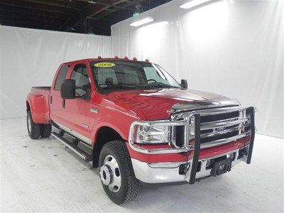 Red lariat dual rear wheels leather diesel 6.0 liter dually automatic crew cab