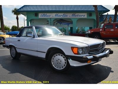 Classic clean 1986 mercedes convertible 560sl 5.6l v8 automatic am/fm/cd a/c