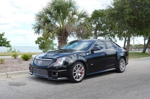 2013 cadillac cts-v diamond triple black auto recardo ultraview suede steering